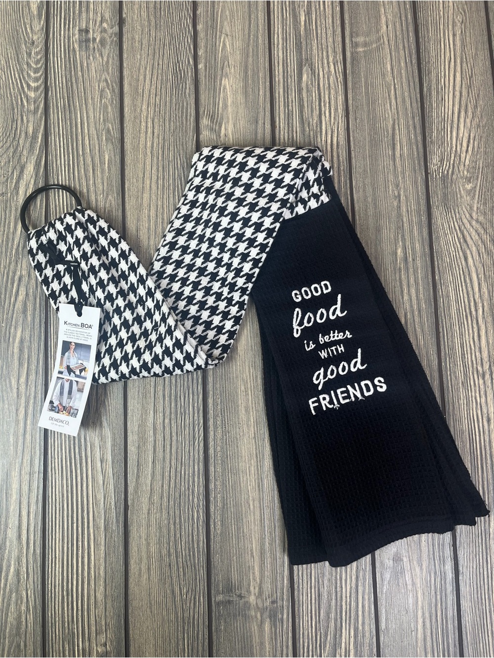 NEW Kitchen Boa Houndstooth Print